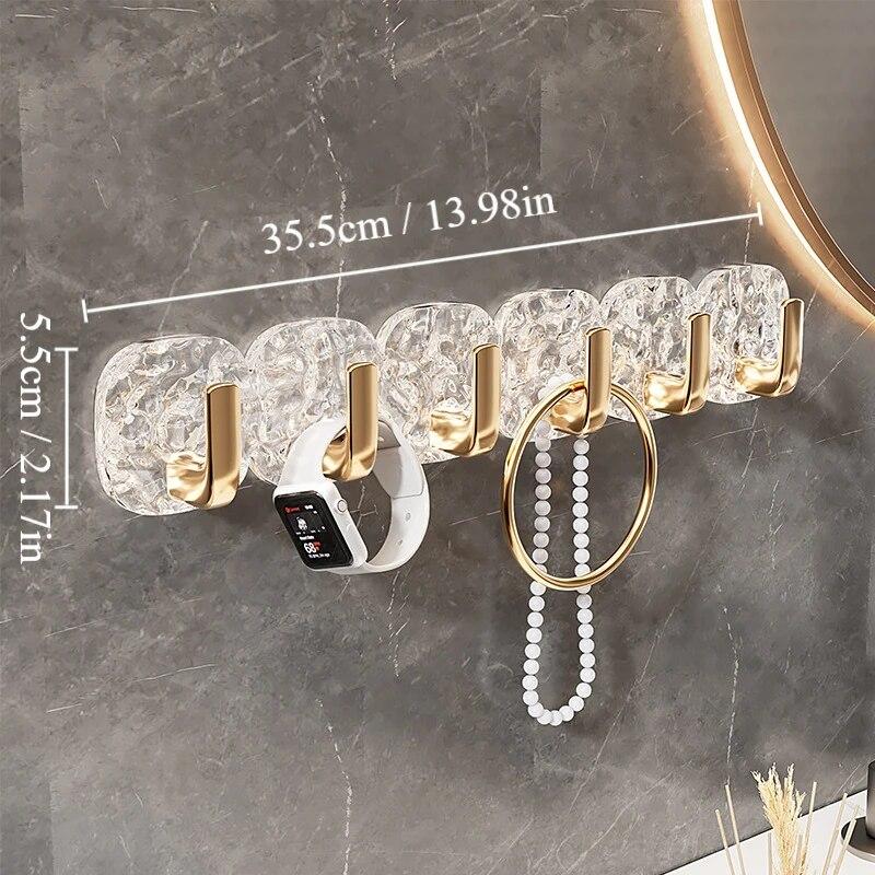 

1 шт. Легкий роскошный прозрачный крючок для свободного перфорирования, прочный клей, подвесной настенный крючок, вешалка, настенный крючок без следов