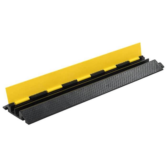 VidaXL Rampe de protection de câble 2 canaux caoutchouc 101,5 cm 142834