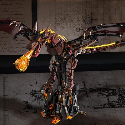 Nowy Wysokiej Jakości Mechaniczny Wysokiej Jakości Stwór z Fantazji Ognia Wysokiej Jakości Budynek Wysokiej Jakości Klocki, 1439 Sztuk Wysokiej Jakości , Wysokiej Jakości