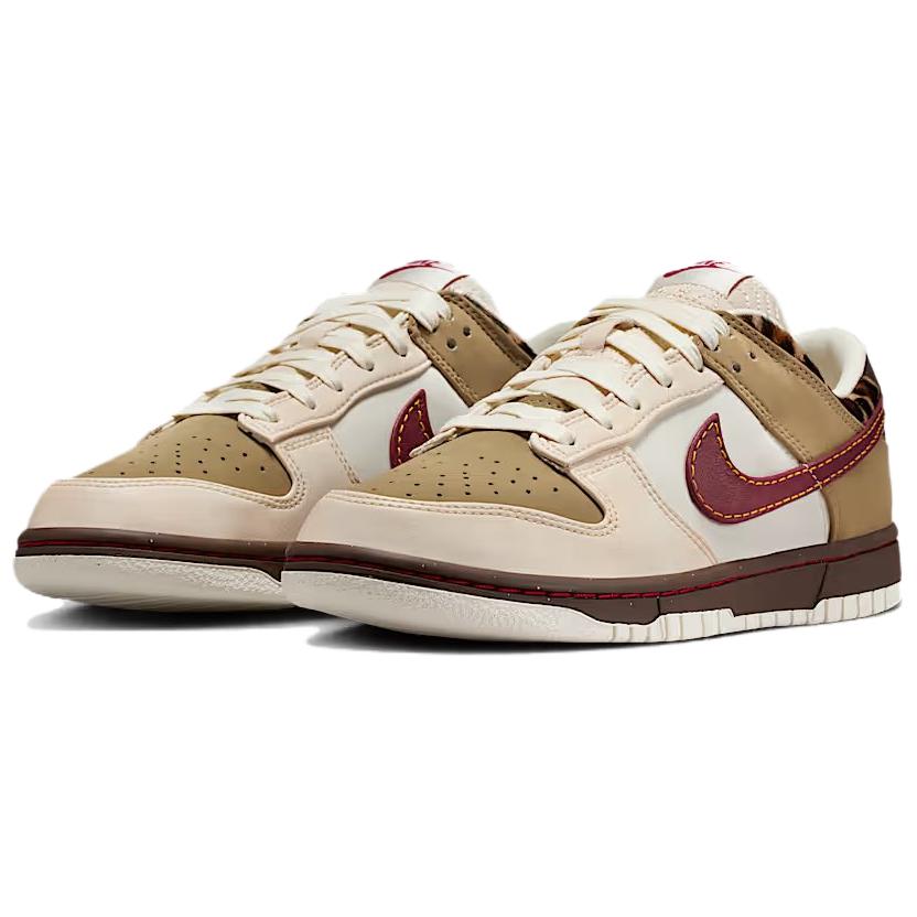 Nike Dunk Low Khaki Team Red Adidași Damă Cafeniu Maro Baroc Alb Perlat IM6687-262
