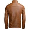 Autumn and winter new men's European and American casual stand-up collar locomotive leather jacket jacket tide