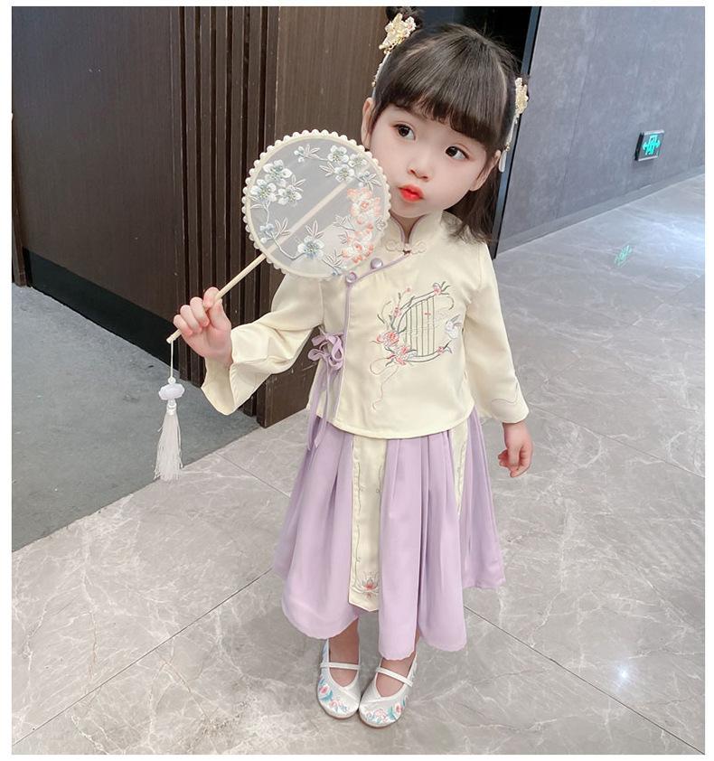 

Ханфу девушка в китайском стиле тканевое летнее платье античный костюм Тан костюм супер феи платье маленькая девочка юбка русалки принцессы нижнее белье XL