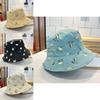 Stylish Korean Durian Embroidered Double-sided Fisherman Hat For Women Spring/summer Sun Protection Bucket Hat