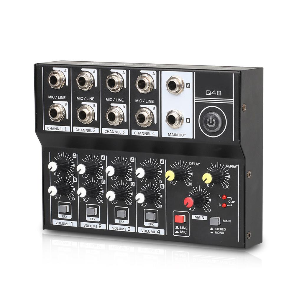 8 Channel Multifunctional USB Audio Mixer Portable Sound Mixer Professional Home Use Dual Microphone Inputs Sound Mixer