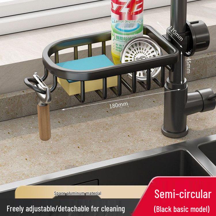 Universal Kitchen Storage Rack: Above Faucet Dish and Pan Drainer