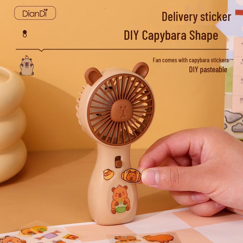 Capybara Cartoon USB Rechargeable Mini Handheld Fan