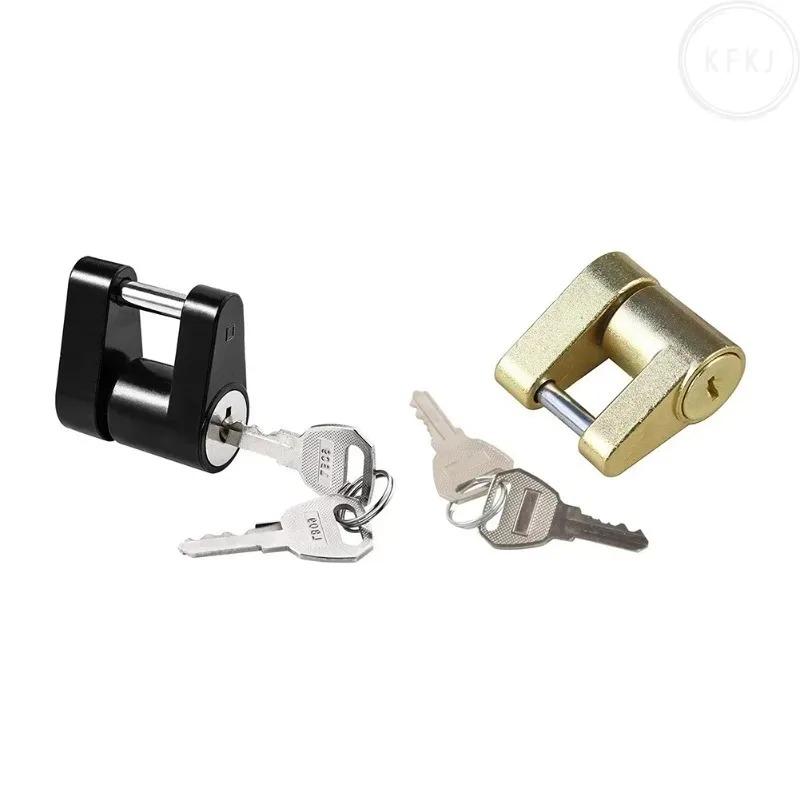 1/2pcs For 1/4 Inch Trailers Coupler Padlock Hook Connector Tongue Locks Anti-theft Trailer Hitch Lock Hitch Security Protector