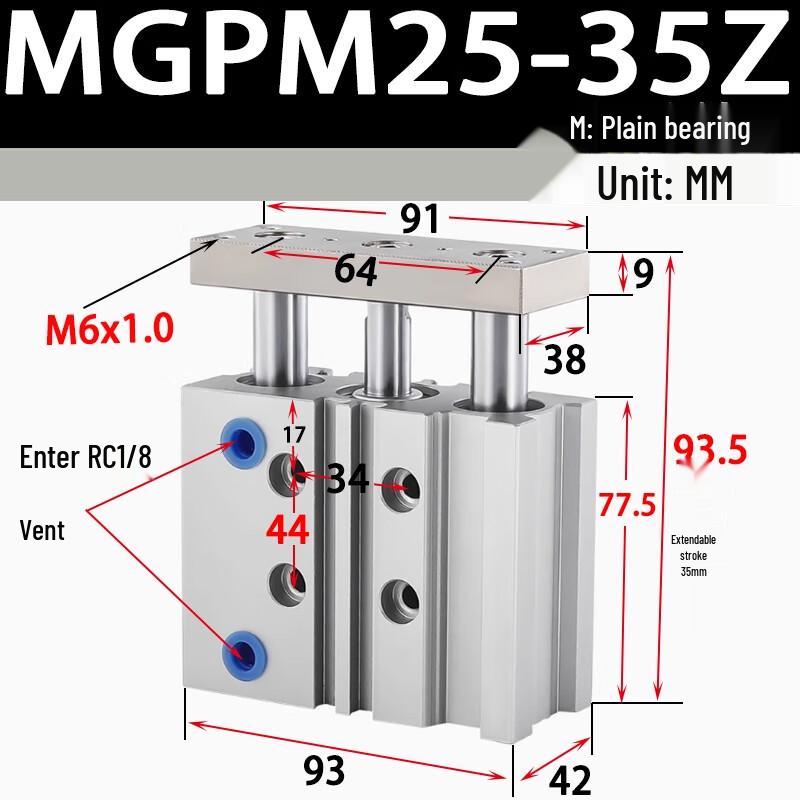 MGPM Thin Type Guided Cylinder