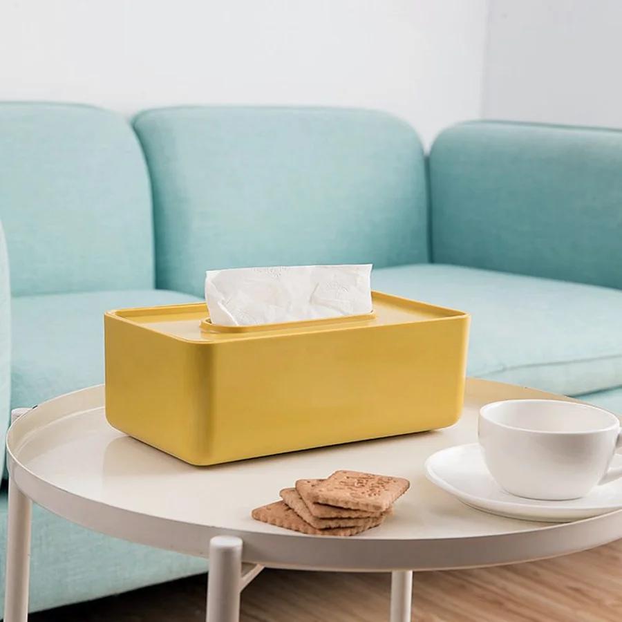 Multi-color Tissue Box Living Room Desktop Storage Ornaments Simple Napkin Box Desktop Tissue Storage Box Home Decorative