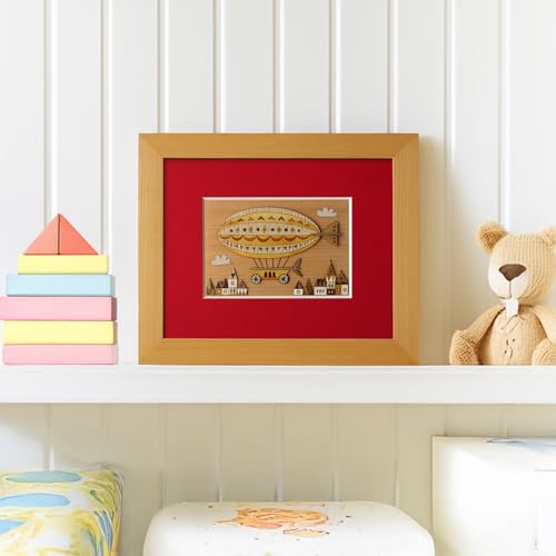 KINOWA "Airship" Wood-Paper-Art Original Handmade Kit Vehicle Made in Japan