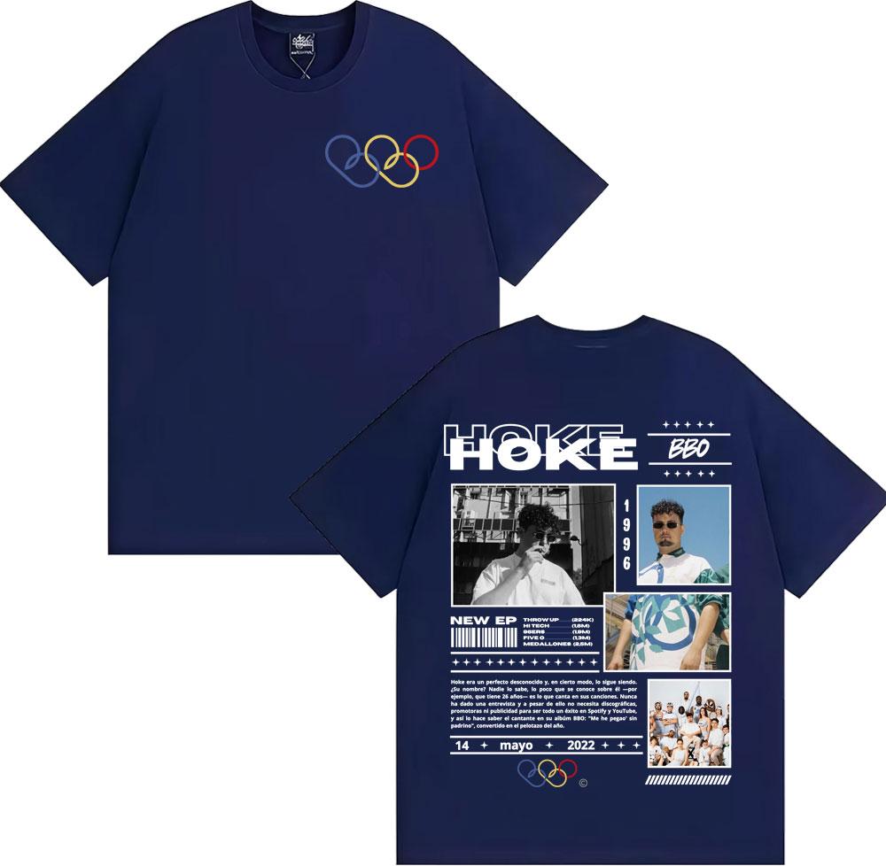 2025 Summer Rapper HOKE Bbo Album Tour Tshirt Male Hiphop VintageHigh High Quality Cotton Tshirt Fashion Casual Tshirt