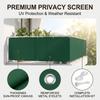 Balcony privacy screen, outdoor shade cloth, garden fence fabric, apartment railing cover, with drawstring ties—green