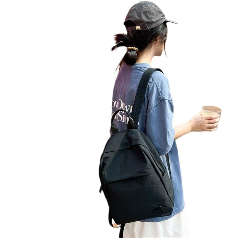 Schoolbag Large Capacity Backpack Bag Female Casual Versatile Female College Student School Bag Portable Going Out Backpack Nylon Bag