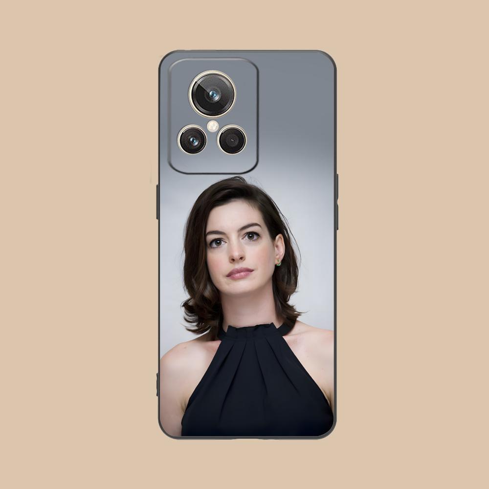 Anne Hathaway Handyhülle für Realme 15 14 13 12 11 10 9 Pro Plus T i Lite 5G Bunter Druck Cover Handys Hübsch