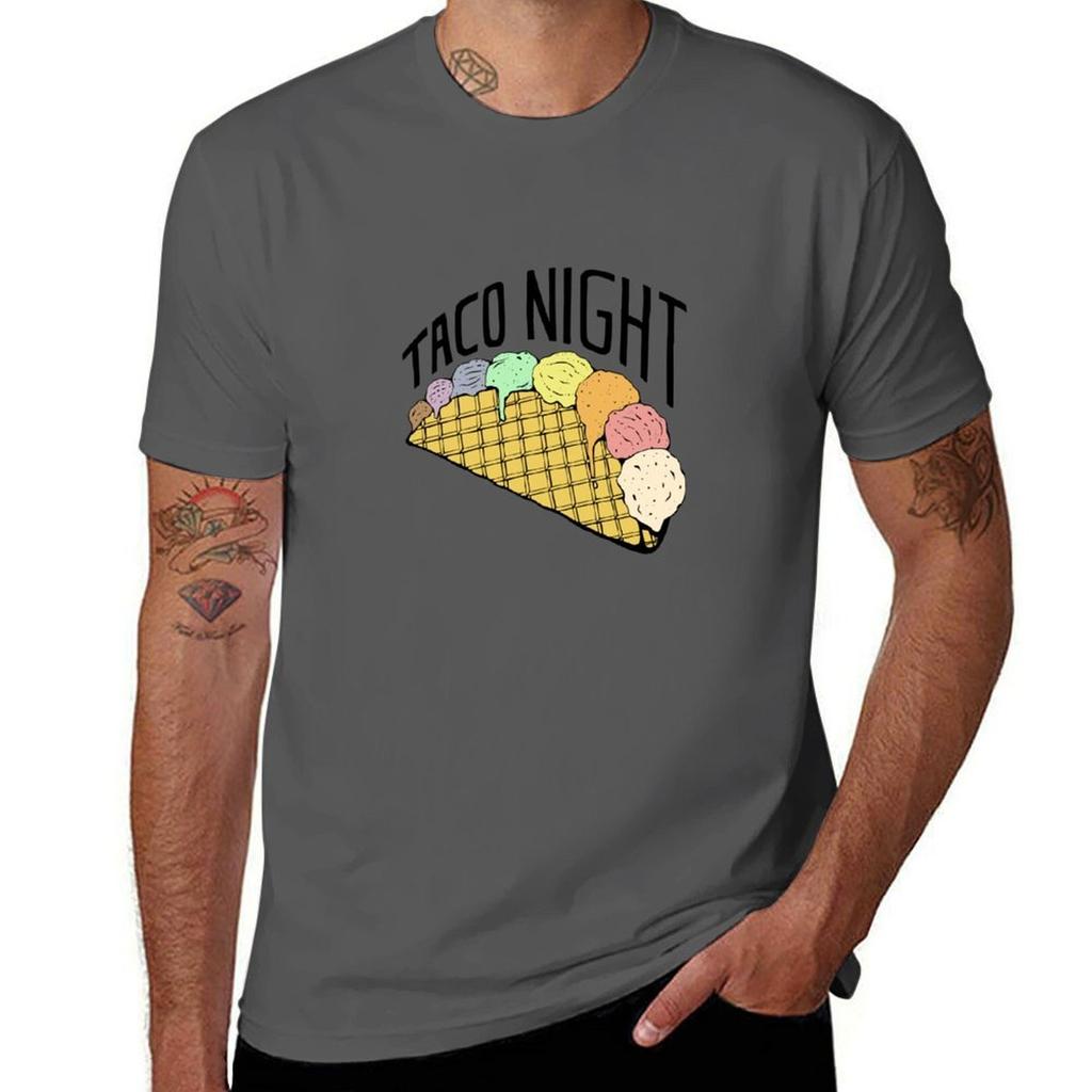 Rainbow Ice Cream Taco Night Tshirt Fashion Letter Print Tshirt