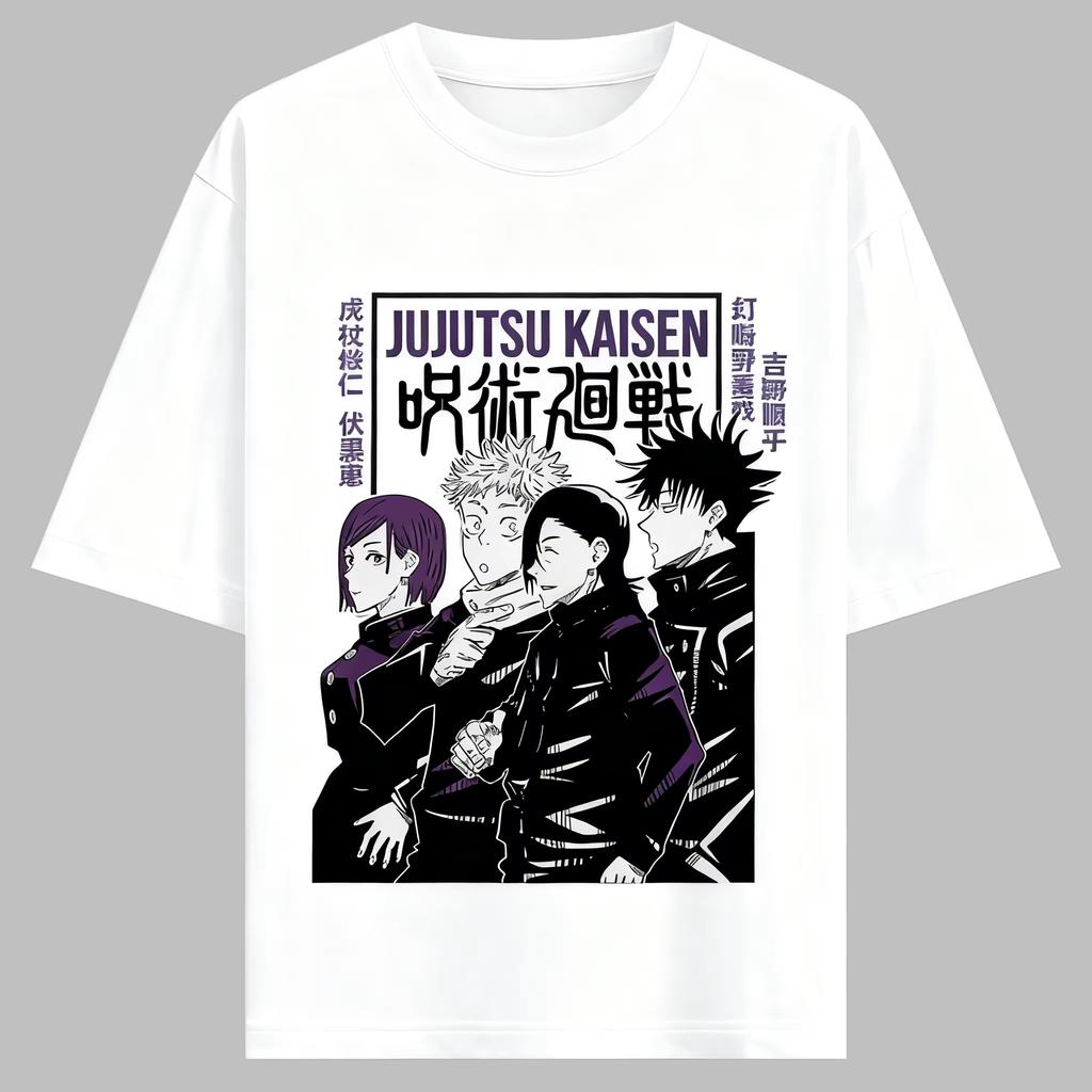 2026 New Spellcraft Reversal Anime Quartet Printed Cotton TShirt For Men and Women