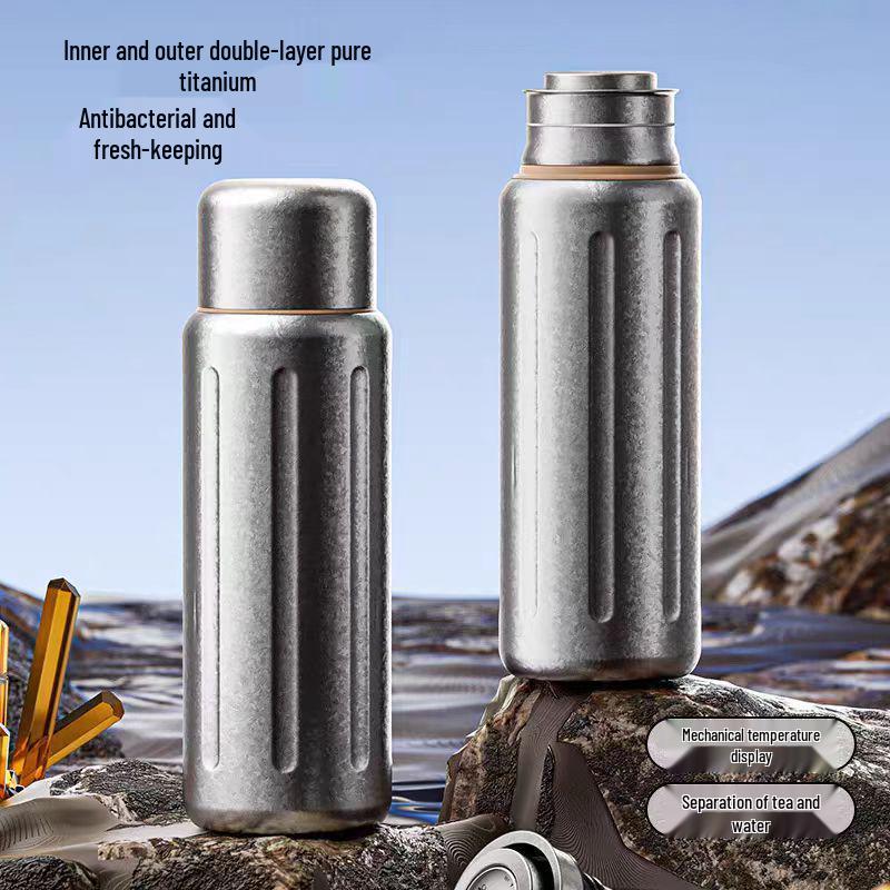 Premium Titanium Magnetic Insulated Cup - Double-Layer Vacuum Design with Tea and Water Separation for a High-End Business Gift