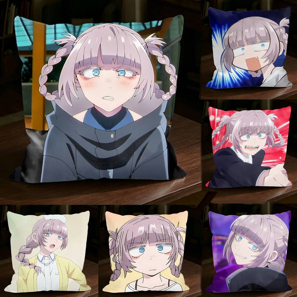 Night Girl Nanakusa Nazuna Anime Square Sofa Pillow Cover Solid Color Living Room Home Decor Cushion Case