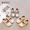 Größe 26-33 Mädchen kleine Lederschuhe Kinder Prinzessinnenschuhe 2025 Herbst neue College-Stil Einzelne Schuhe weiche Sohle atmungsaktiv