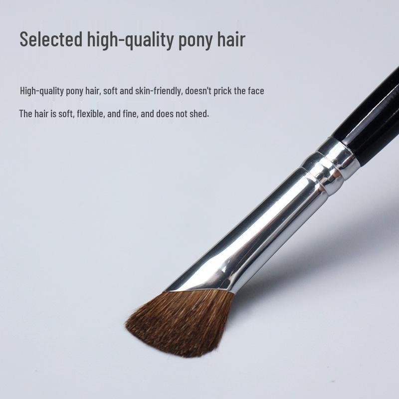 Slanted Nose Contour & Eyeshadow Brush, Horsehair Blend