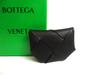 Authentic Intrecciato Diago Black Leather Coin Purse Credit Card Holder #b067  Seller Refurbished