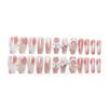 2024 New 24Pcs One Box Wearable Press On Fake Nails Butterfly Pearl Bowknot Flower Fashion Wear Nail Wedding Party Nail Patch