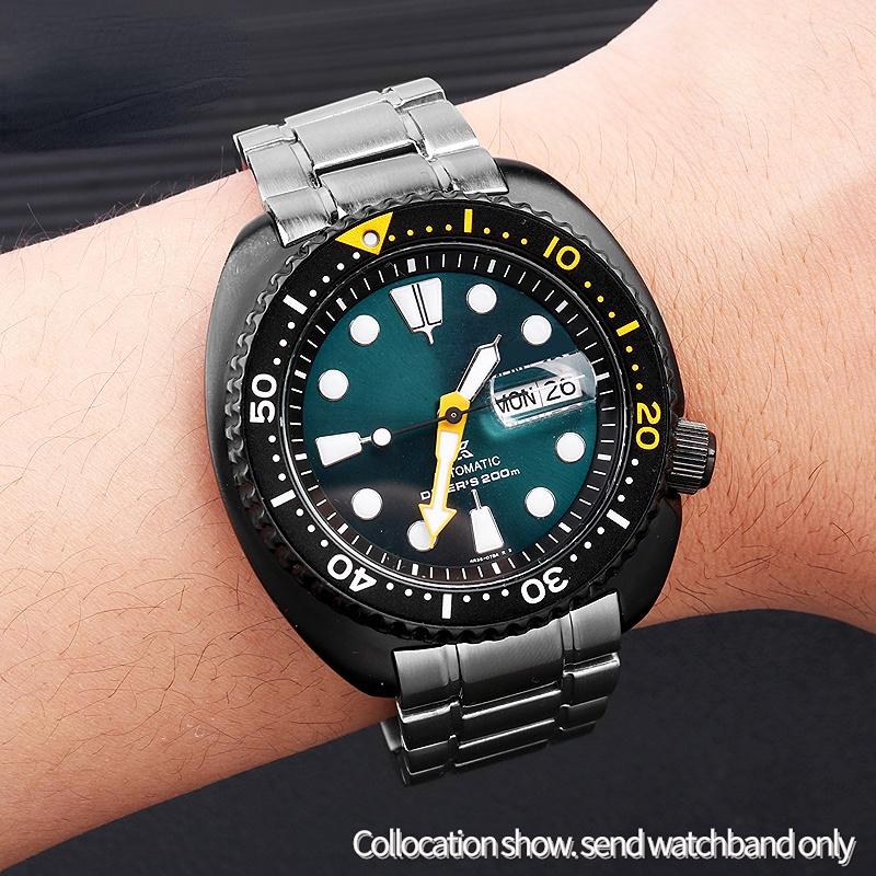 Braccialetto in acciaio inossidabile solido per orologio Seiko in acciaio Cinturino da polso tartaruga abalone SRPE99K1 srpa21 srp777 srpc25 Braccialetto in metallo da uomo 22mm