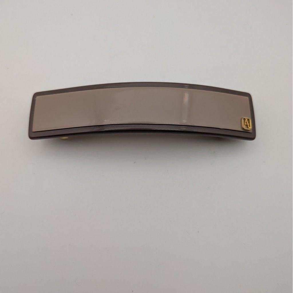 Used Alexandre De Paris Barrette Hair Clip Beige