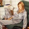 100% Mulberry Silk Women's Long Sleeve Pajama Set - Minimalist Autumn Homewear