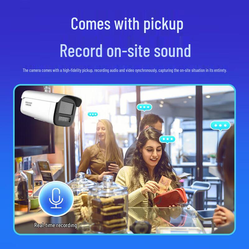 Hikvision 4MP Full-Color Surveillance Camera with Audio Pickup