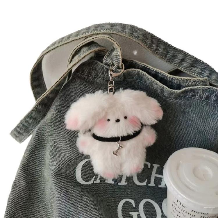 Fashion forward Plush Rabbit Keychain Bag Pendant Car Key Phone Charm Keyring