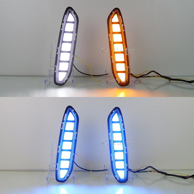 Car LED Daytime running light For BYD Chazor King 2024 fog lamp cover DRL with flowing turn signal Front fog light