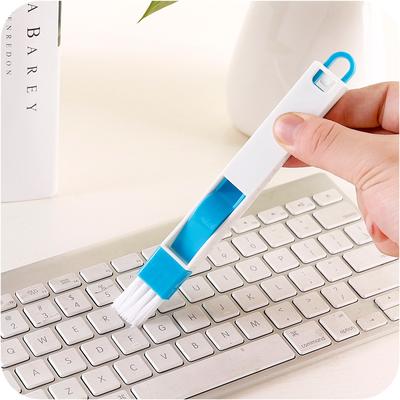 Escova de limpeza de ranhuras para janelas, ferramenta de limpeza de persianas para janelas de carro, ranhuras para teclado, escova pequena para vidro com pá de lixo, escovas de abertura