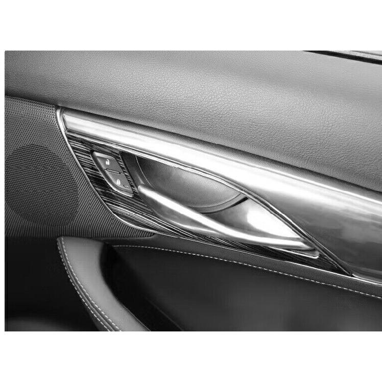 Black Titanium Inner Door Handle Frame Trim 4PCS Fit For Cadillac CT5 2020-2025
