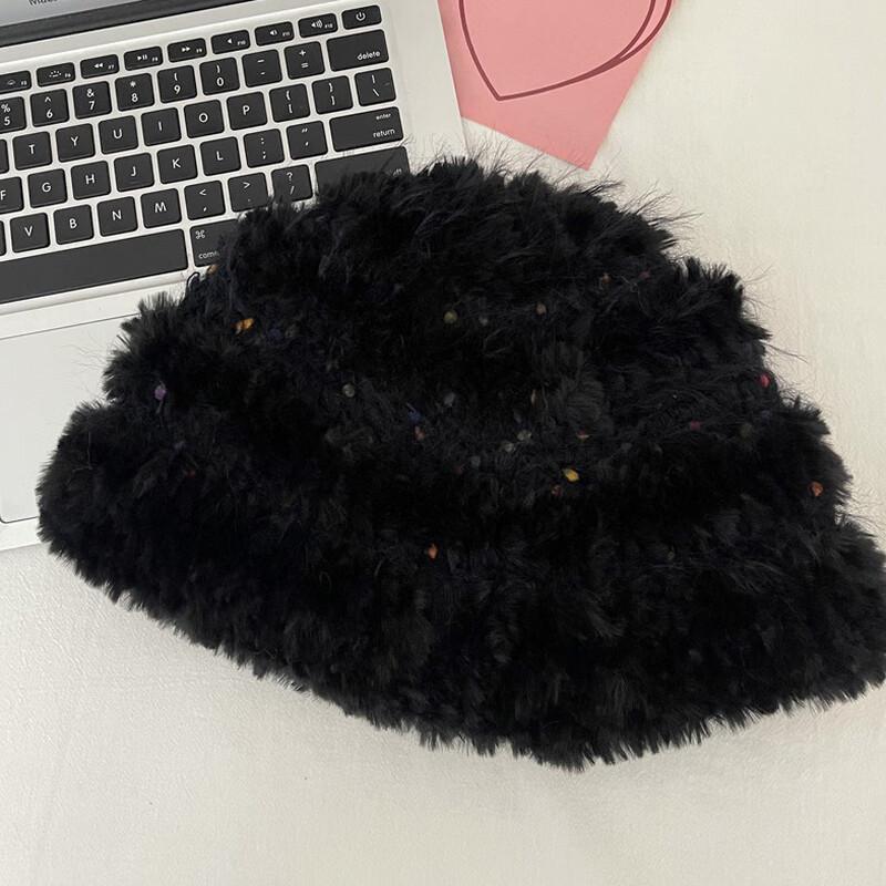 

Women s Korean Style Plush Knit Beanie Hat