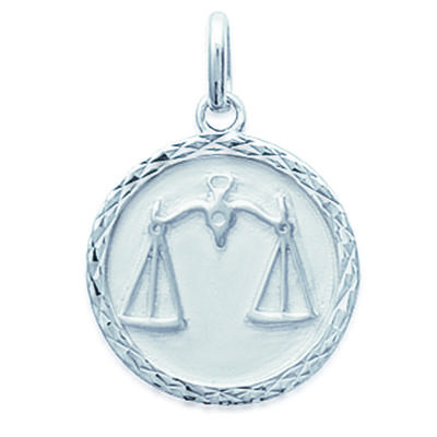 [J6006] - Silver Pendant 'Balance' Silver (rhodium-plated) - 18 Mm