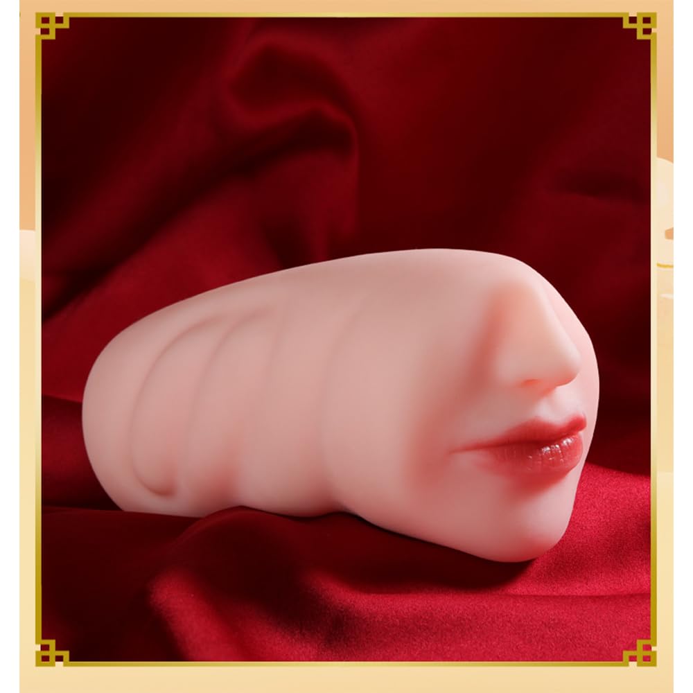 Blowjob Realistic Pornstar Male Masturbator,Real Mouth Deep Throat Oral Sex with Tongue Textured,Stroker Pocket Soft Sex Dolls Play Toy for Adult Men