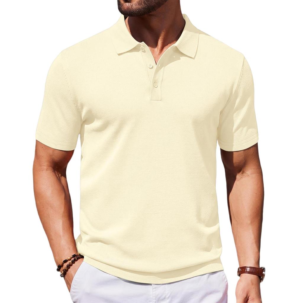Classic Business Casual Polo Shirts for Men Short Sleeve Golf Shirts for Men Button Down Shirt Men Dress Shirts for Men