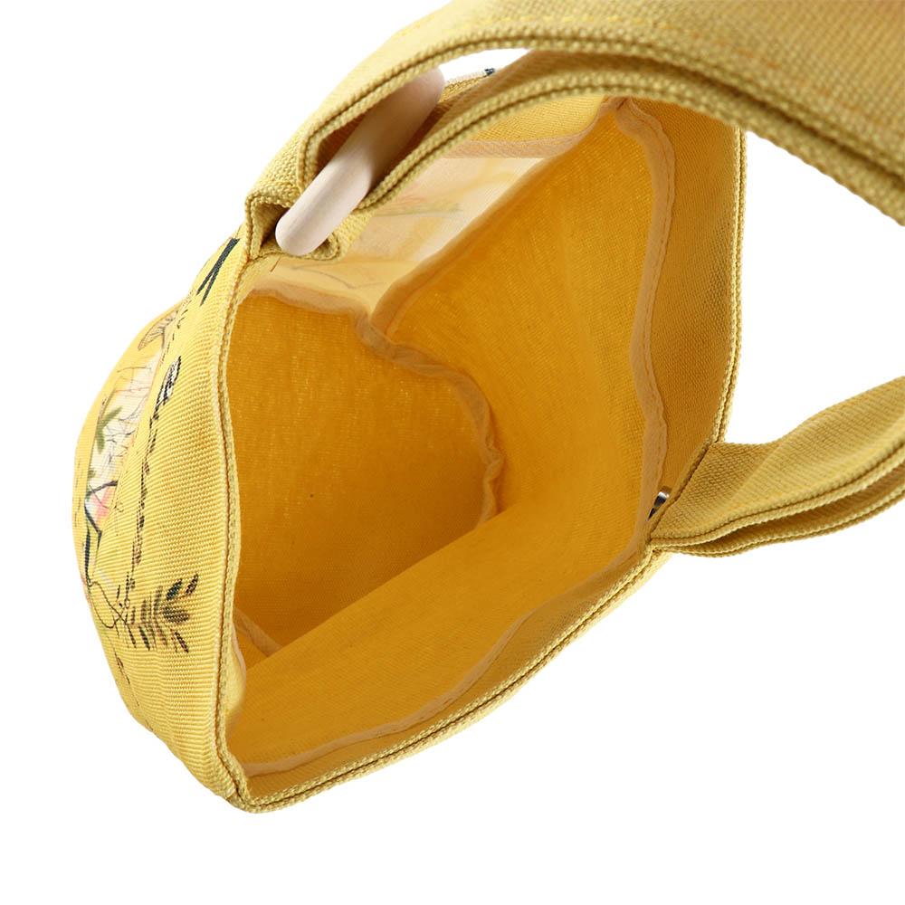 Sky Cartoon Bucket Bag Print Letter Lunch Bag Foldable Canvas Star Handbag Travel