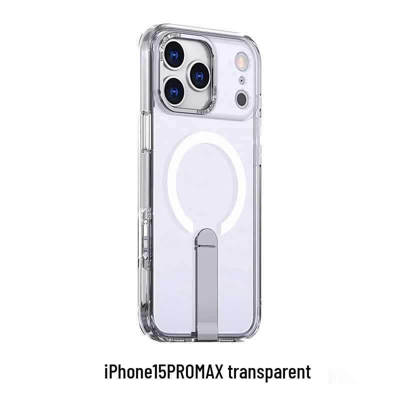 CAXITON Magnetic Kickstand Clear Case for iPhone 15 Pro Max