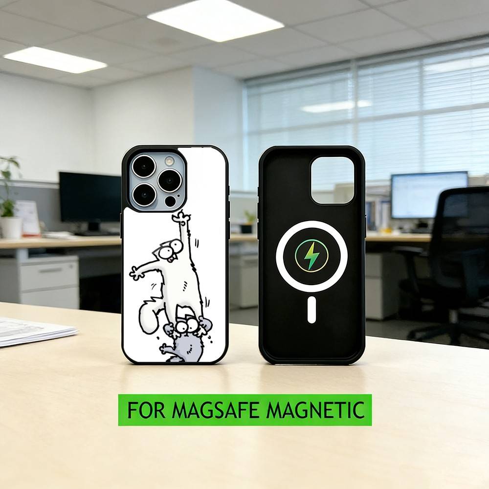 S-Simons And Cats-s Phone Case For iPhone17,16,15,14,13,12,11 Plus,Pro Magnetic For Magsafe Wireless Charging