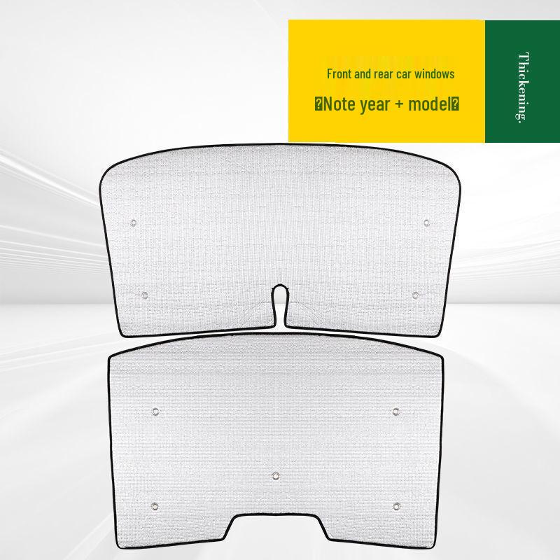 Aluminum Foil Blackout Car Sunshade with Suction Cups for Summer Heat Protection Double-sided Silver