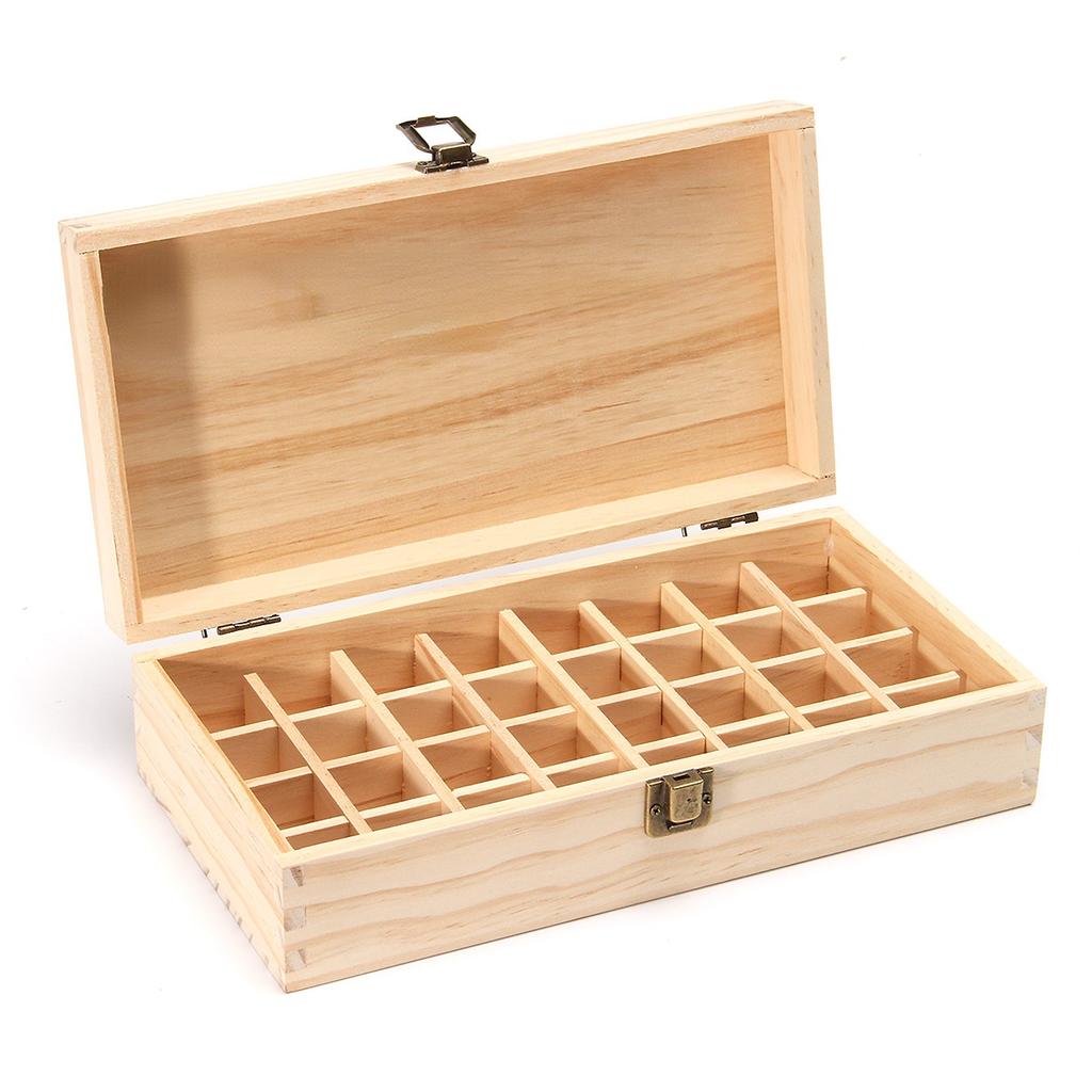 For doTERRA 32 Grids Essential Oil Natural Wood Box Aromatherapy Wooden Box Treasure Jewelry Storage Organizer Handmade Craft