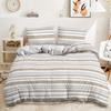 Three-Piece Quilt Cover Plain Bohemian Stripe Kit Bedding