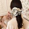 Gentle Beige Polka Dot Extra Large Scrunchie for Women - High-End Versatile Hair Accessory
