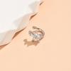 Glamour Lady exquisite schlichte Zirkon-Set-Blumenohrringe Bankettschmuck