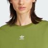 Adidas Originals Lockere Passform Rundhalsausschnitt Kurzarm T-Shirt Damen Oberteile Olivgrün JW5077