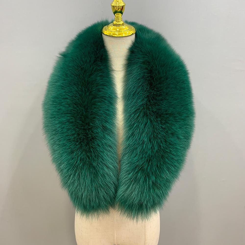 Custom Drop Shipping Fur Scarf Winter Warm Shawl Real Fox Raccoon Fur Collars