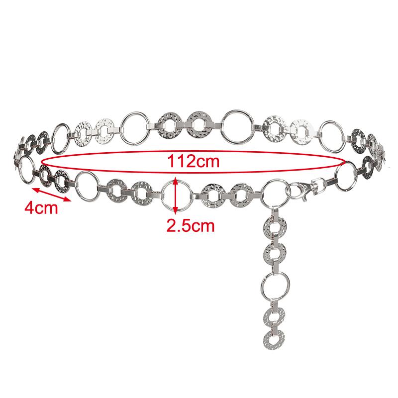 Punk Hip Hop All-Match Hollow Circle Waist Chain Vintage Waist Chain For Women Personality Waist Chain Clothing Accessories Gift