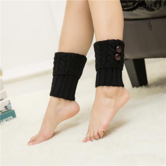 

Женские осенние и зимние теплые вязаные шерстяные гетры с рукавами для ног, женские модные свободные гетры в корейском стиле One size темно-коричневого